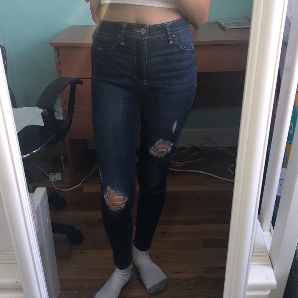 hollister jean high rise leggings